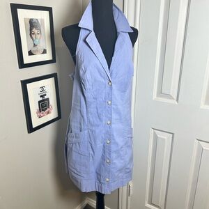 MAEVE- Anthropologie - Light purple (periwinkle) Sleeveless Button-Up Dress